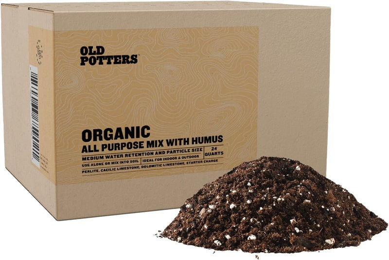All-Purpose Growing Media with Humus for - Heavier, Pre-moistened Planting Soil Blend with Canadian Peat Moss, Perlite, and Humus, 24 Quarts