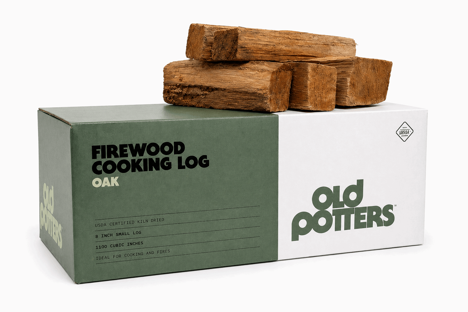 Kiln-Dried Firewood | 8 Inch Cooking Logs | Oak, Hickory & Cherry