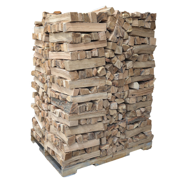 Old Potters Half Cord Stacked Firewood - Bulk Pallet of Premium Kiln-Dried wood - Oak or Hickory