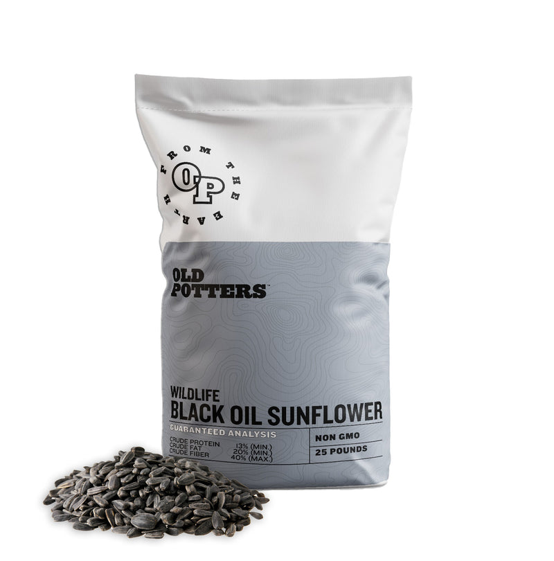 Old Potters Wildlife Black Oil Sunflower Seeds, For Birds and Wildlife, USA Grown Non-GMO.