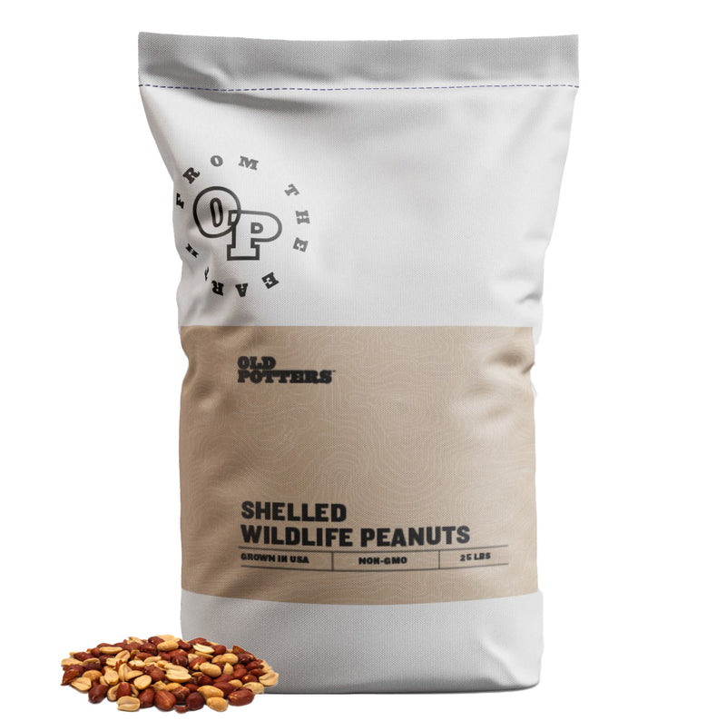 Old Potters Wildlife Shelled Peanuts, For Squirrels, Birds and Wildlife. USA Grown Non-GMO Raw Shelled Peanuts. Wildlife Grade, Not for Human Consumption.