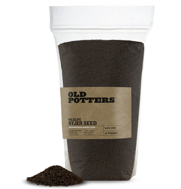 Old Potters Wildlife Nyjer Seed for Birds, Wild Bird Food Thistle Seed, Non-GMO, and Organic Small Farm. USA Grown.