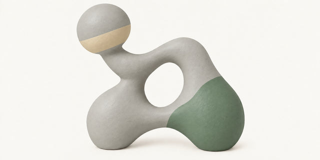 Air Dry Clay — Gray, painted & sealed