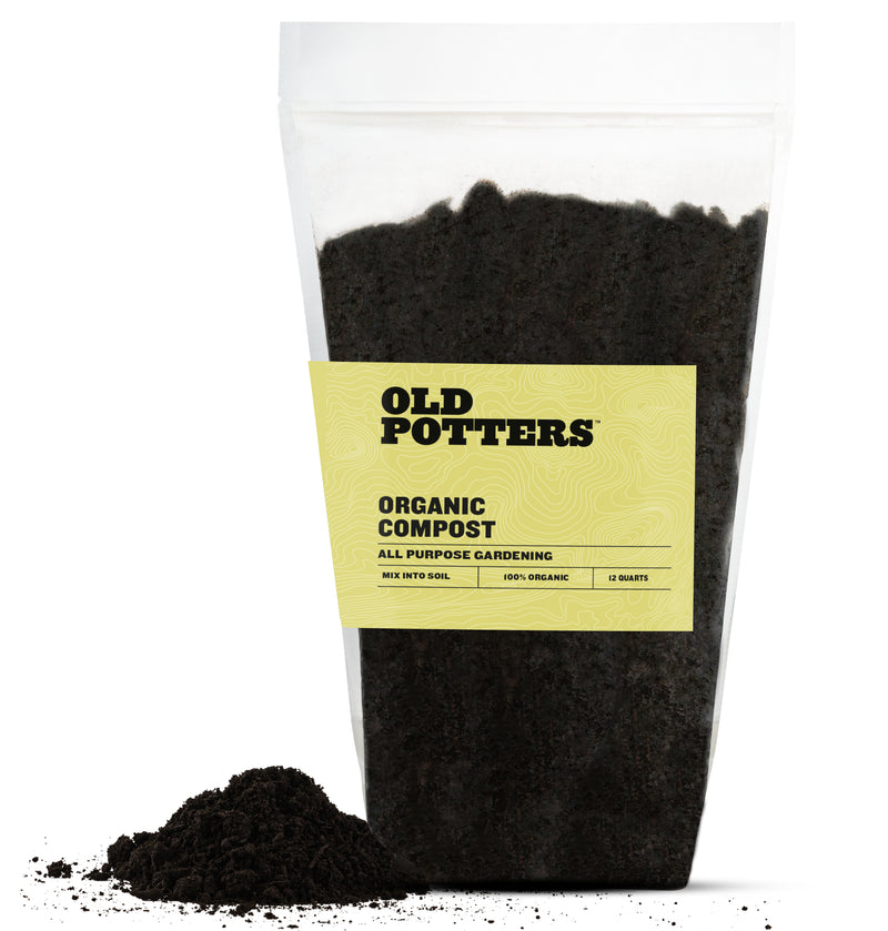 Old Potters Organic Compost – Plant-Based Potting Soil & Fertilizer for Indoor/Outdoor – Boosts Growth - 8-12 Quarts