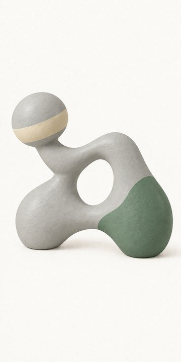 Air Dry Clay — Gray, painted & sealed